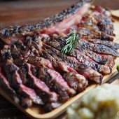 Medium Rare Steak & Wine