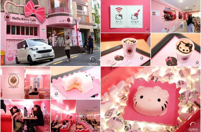 Hello Kitty Cafe’ ร้านกาแฟสำหรับ สาวกคิตตี้ ย่าน ฮงอิก เกาหลี