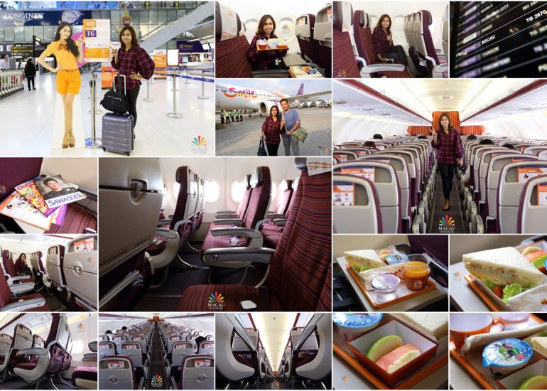 พาไปชม THAI Smile เส้นทาง กรุงเทพ – มาเก๊า พร้อมชิมของว่าง และเครื่องดื่ม ระหว่างการเดินทาง