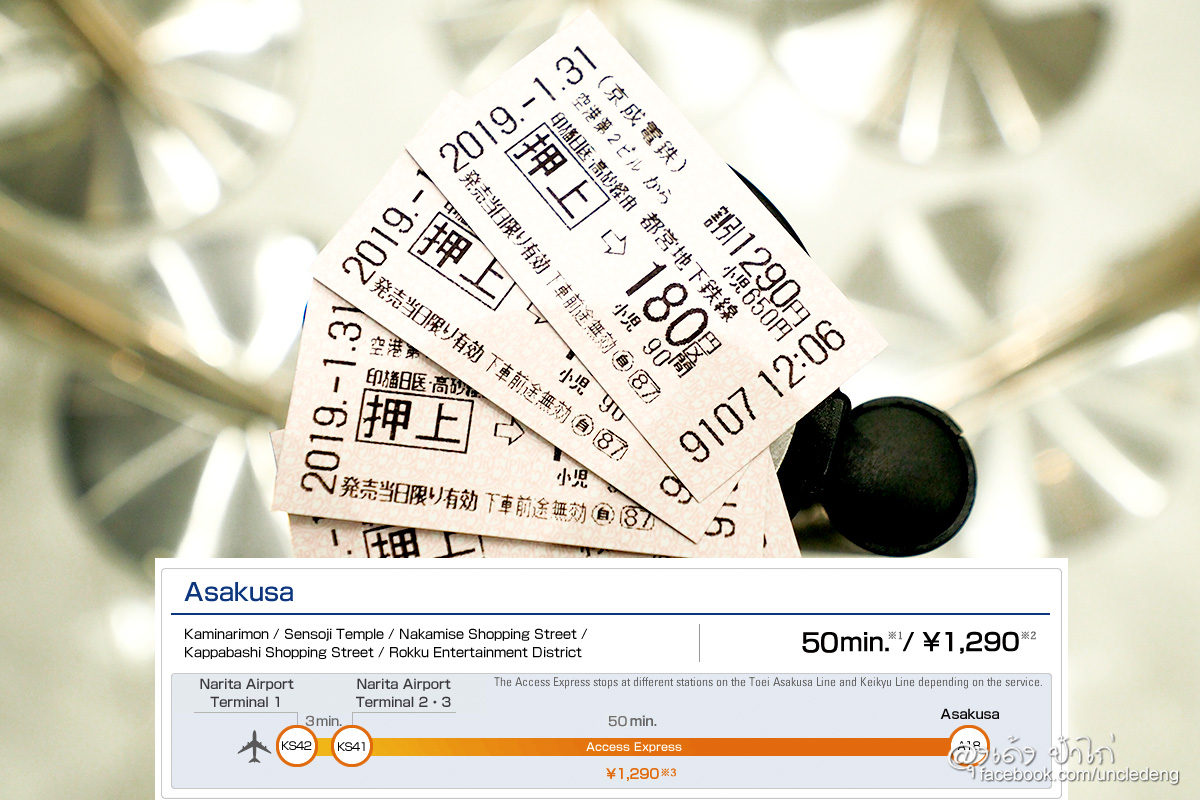 การเดินทางจาก สนามบิน นาริตะ