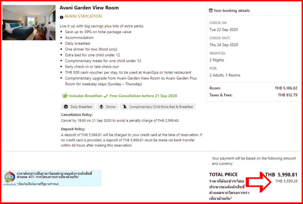 อวานี พัทยา Staycation